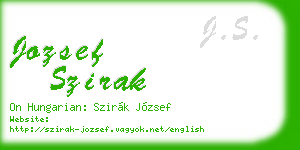 jozsef szirak business card